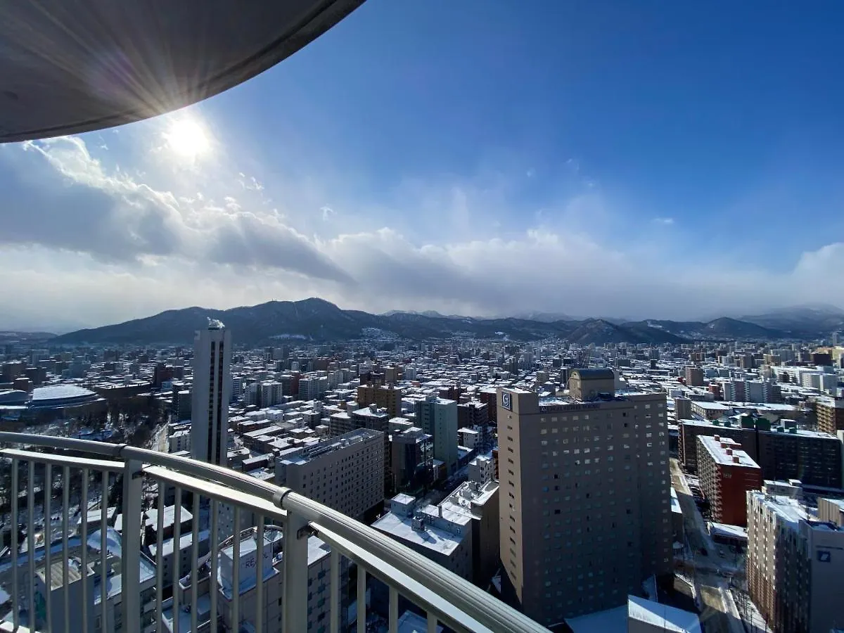 Nakajima Park Stay Ams Tower 32F Panoramic View Of Sapporo City Japão